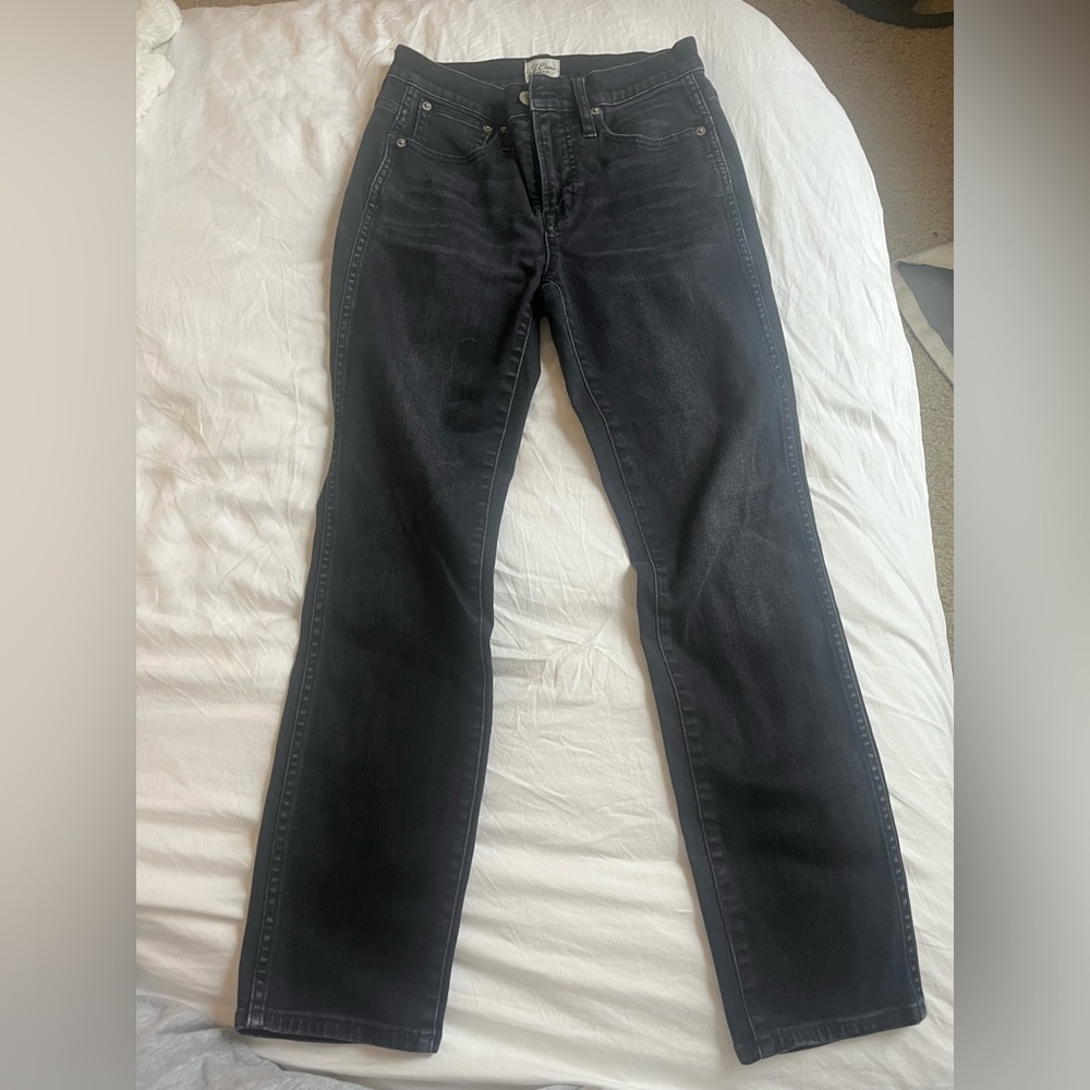 J. Crew Charcoal Wash Vintage Straight Leg Jeans
